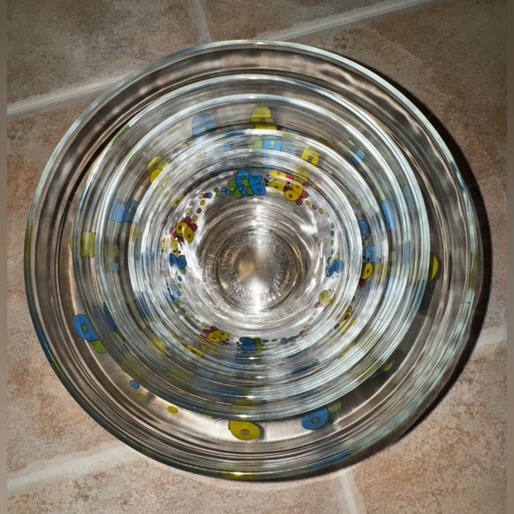 Imperial Glass Company Other - Butterfly & Dots Set-5 Glass Bowls🦋